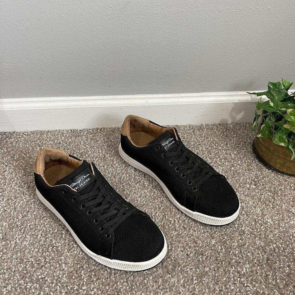 STRAIGHT DOWN THE FIELD GOLF SHOES SIZE KNIT MENS SIZE US 8 Black Lace Up